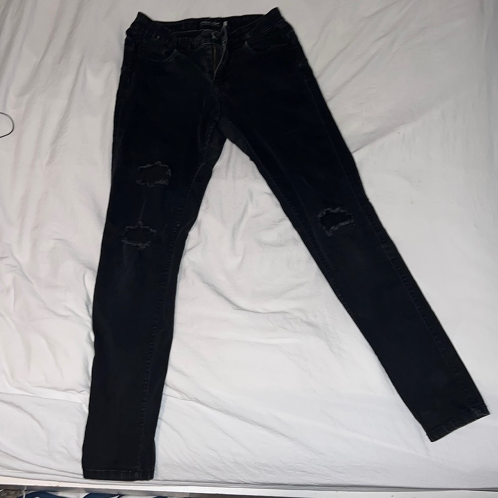Black ripped jeans!
